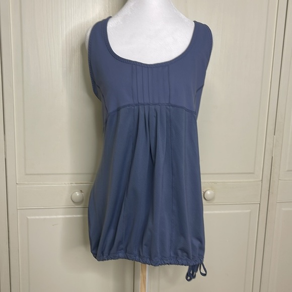 Zella Women’s Dry-Fit Racerback Tank Top Slate Blue Size XL Drawstring Athlete - Picture 9 of 11